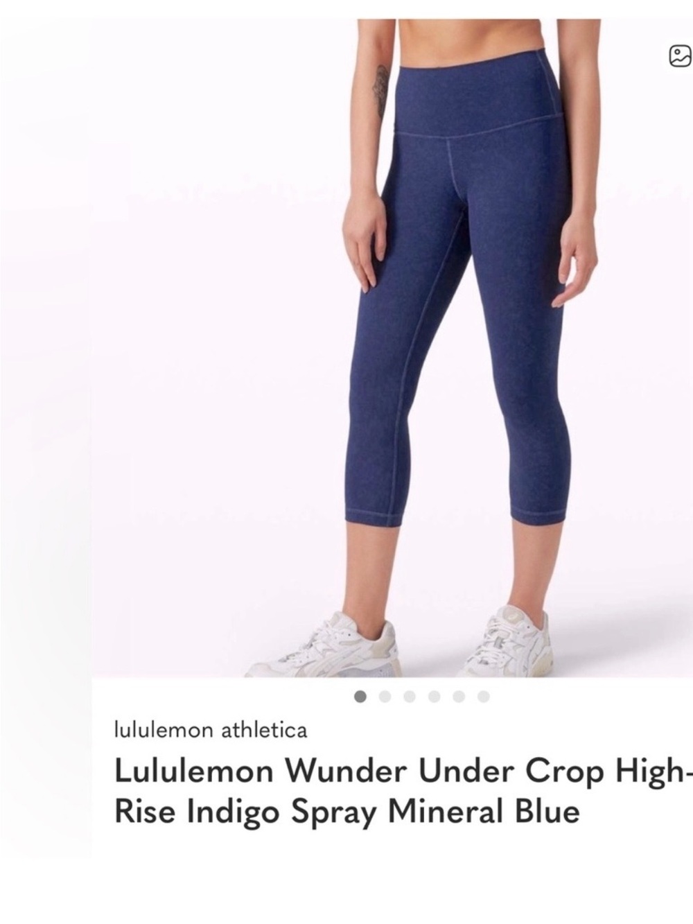lululemon athletica Wunder Under Crop Leggings - Indigo Blue